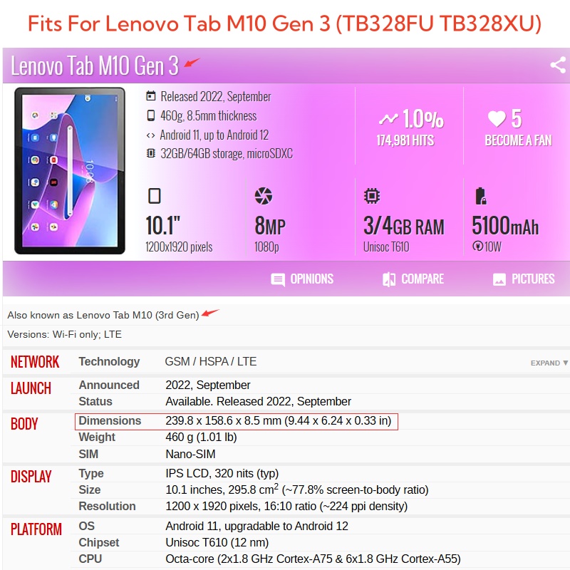 Чехол для Lenovo Tab M10 3-го  – обзор и цена Tablet Cover Accessories