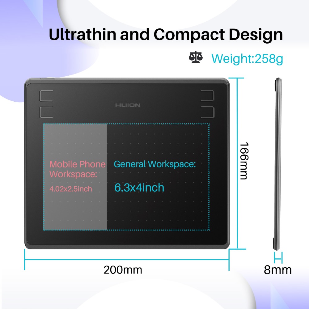 Графический планшет Huion HS64 – обзор и цена Graphic Tablet Accessories
